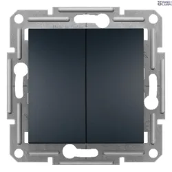 Schneider Electric EPH0300371 — Frame Asfora, 1P, Anthracite, 2circuits switch