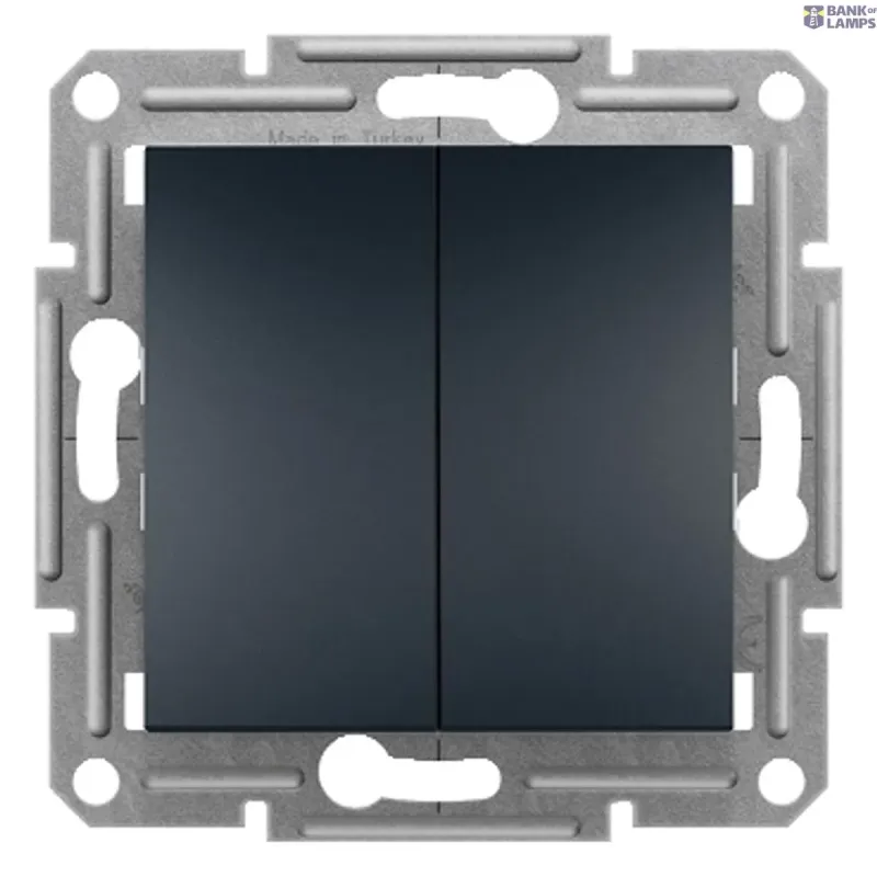 Schneider Electric Frame Asfora, 1P, Anthracite, 2circuits switch EPH0300371