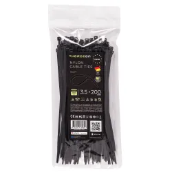 THORGEON 15017 — Ties 3.6x200 Black (100 pcs)