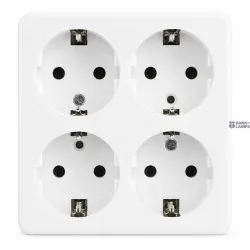 THORGEON 23007 — 4-Way Power Socket 16A, 250V~Max: 3680W, IP20 Without Cable, White THORGEON 23007 — 4-Way Power Socket 16A, 250V~Max: 3680W, IP20 Without Cable, White