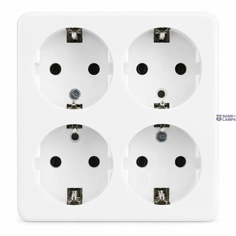 THORGEON 4-Way Power Socket 16A, 250V~Max: 3680W, IP20 Without 23007