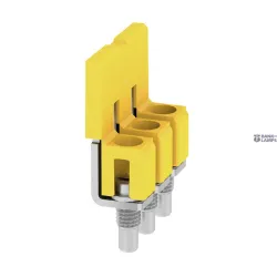 Weidmüller 1054560000 — Terminal Block Cross-Connector when screwed in, yellow, 41 A Poles 3 P 6.10 Ins Yes W 7.6 mm Weidmüller 1054560000 — Terminal Block Cross-Connector when screwed in, yellow, 41 A Poles 3 P 6.10 Ins Yes W 7.6 mm