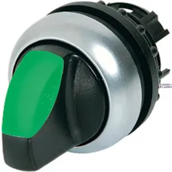 EATON 216827 — M22-WRLK-G Illuminated selector switch actuator, RMQ-Titan, With thumb-grip, maintained, 2 positions, green, Bezel: titanium EATON 216827 — M22-WRLK-G Illuminated selector switch actuator, RMQ-Titan, With thumb-grip, maintained, 2 positions, green, Bezel: titanium