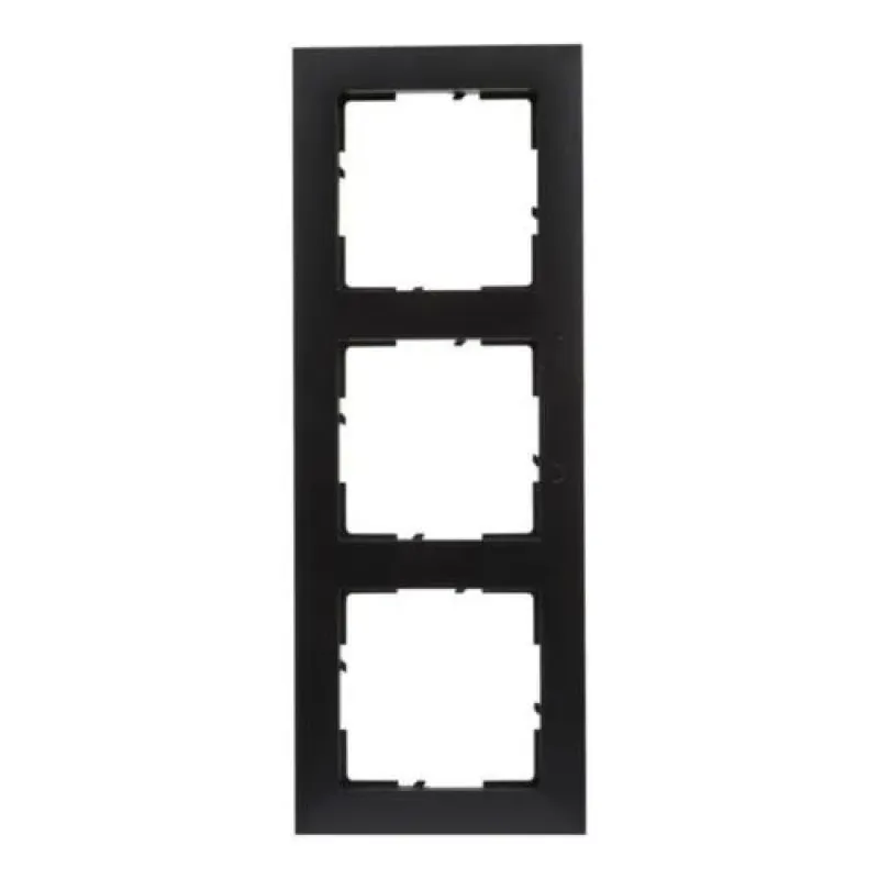 Legrand Cover Plate Suno 225×9.8×83mm, IP20, IK04, Black, 3-Gang 721523