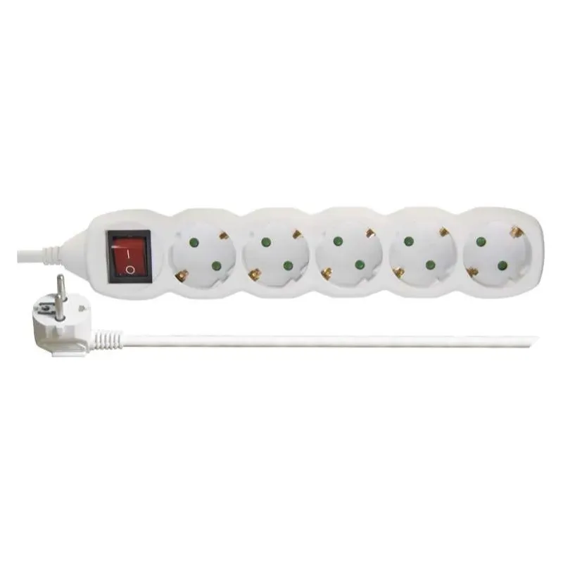 EMOS Pagarinātājs 5 ligzdu ar zemējumu,5m, ar slēdzi 3x1.5 mm² P1525R