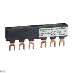 Schneider Electric GV2G245 — Comb Busbar FT, 63 A, 3P, TeSys GV2, Number Of Tap-offs: 2