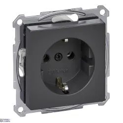 Schneider Electric MTN2301-0414 — Socket Outlet Merten System M SCHUKO, Screwless Terminals, Anthracite, SCHUKO -Outlet, System M Schneider Electric MTN2301-0414 — Socket Outlet Merten System M SCHUKO, Screwless Terminals, Anthracite, SCHUKO -Outlet, System M