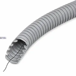 THORGEON 15059 — Pliable Corrugated Conduit with Pulling Wire 50m 25mm 750N Grey