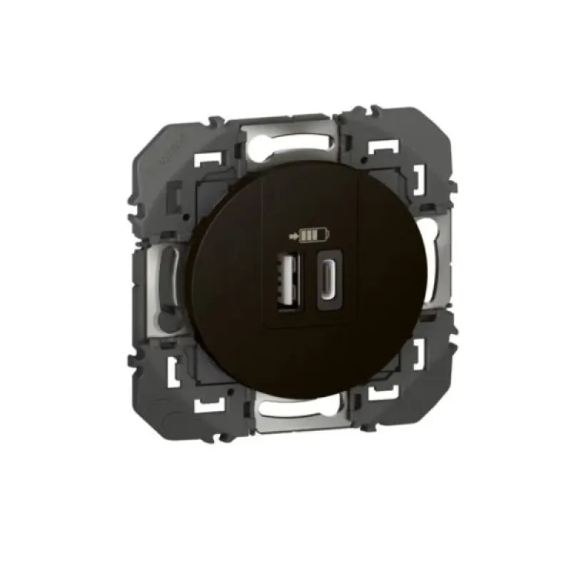 Legrand USB Charger Dooxie 15W, 3A, 250V, 60Hz, USB Type-A, Black 095288
