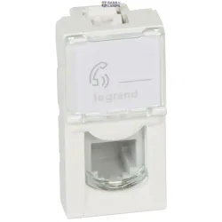 Legrand 078730 — Telephone розетка Mosaic 1 Module, White, IP20, Width 22.5mm, Height 45mm