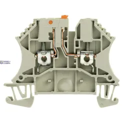 Weidmüller 1855610000 — Test-Disconnect Terminal Block Screw connection, dark beige, 2.5 mm², 24 A, 500 V Conn 2 Levels 1