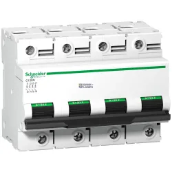Schneider Electric A9N18393 — automātslēdzis Acti9 C120, 4P, 125 A, D Curve