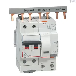 Legrand 411157 — Residual Current автоматический выключатель with Overcurrent Protection DX3 2P, 10 A, 10 kA, 230 V, 6 kA, 30 mA