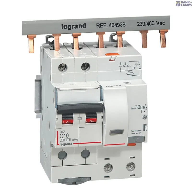 Legrand Residual Current Circuit Breaker with Overcurrent 411157