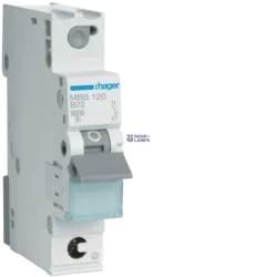 Hager MBS120 — автоматический выключатель 1P, 6 kA B-20 A Quick Connect, 1M