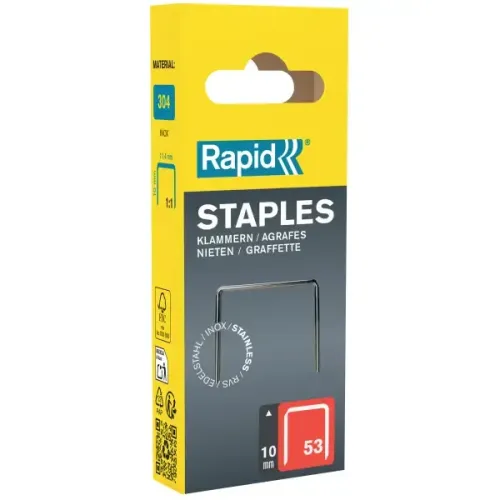 Rapid Ner.tērauda skavas Rapid 53/10 1080 gab 78-05310S