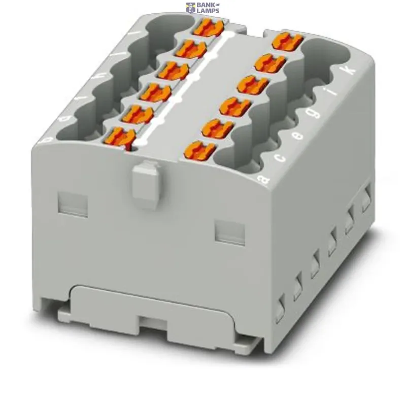 Phoenix Contact Distribution Block PTFIX 12X1.5 GY, 17.5A, Gray, Push-In 3002758