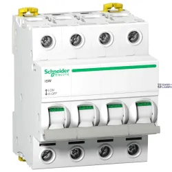 Schneider Electric A9S65463 — slēdzis Disconnector Acti9 iSW, 4P, 63 A, 415 V, IP20, White Schneider Electric A9S65463 — slēdzis Disconnector Acti9 iSW, 4P, 63 A, 415 V, IP20, White