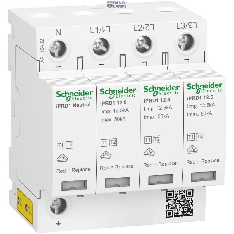 Schneider Electric Surge Arrester with Pluggable Cartridge Acti9 iPRD1 12.5 A9L16482