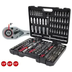 Instrumentu komplekts CHROMEplus 1/4+3/8+1/2'' 195 gab., KS Tools Instrumentu komplekts CHROMEplus 1/4+3/8+1/2'' 195 gab., KS Tools