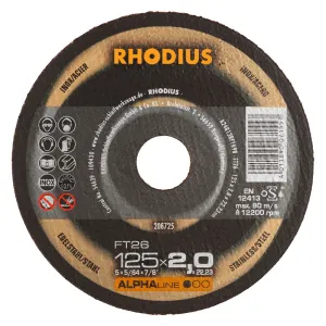 Disks metālam Rhodius FT26 180x2x22,23 mm Disks metālam Rhodius FT26 180x2x22,23 mm