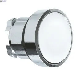 Schneider Electric ZB4BA1 — Head for Non-Illuminated Push-Button Harmony XB4, 22.5mm, IP66, White, Spring Return, CAD Overall Depth: 28mm, CAD Overall Height: 29mm, CAD Overall Wid