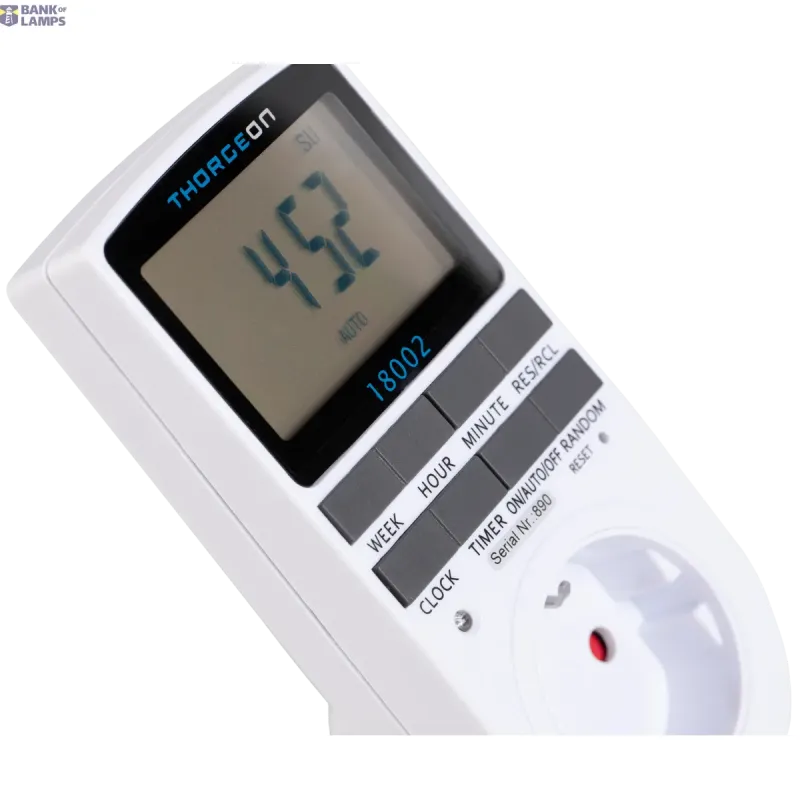 THORGEON Digital Timer Socket 24/7h 16A 3680W 18002