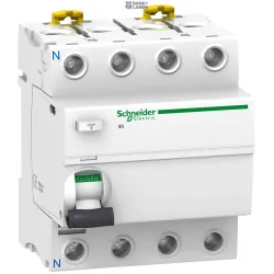 Schneider Electric A9R37463 — Residual Current Circuit Breaker Acti9 iIDK RCCB, 4P, 63 A, Iid - RCCB - - - 500mA S - Type A-SI