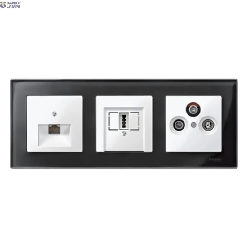 Schneider Electric Communication Outlet Insert Merten System M RJ45, White MTN296219