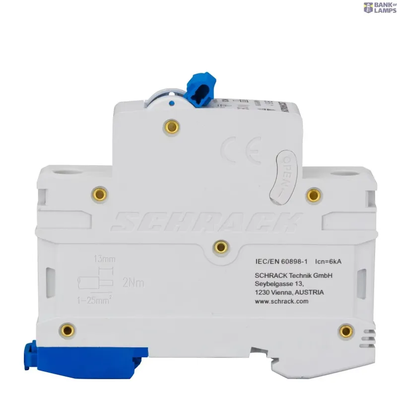 SCHRACK Miniature Circuit Breaker AMPARO 6kA, B 6A, 1P AM618106--