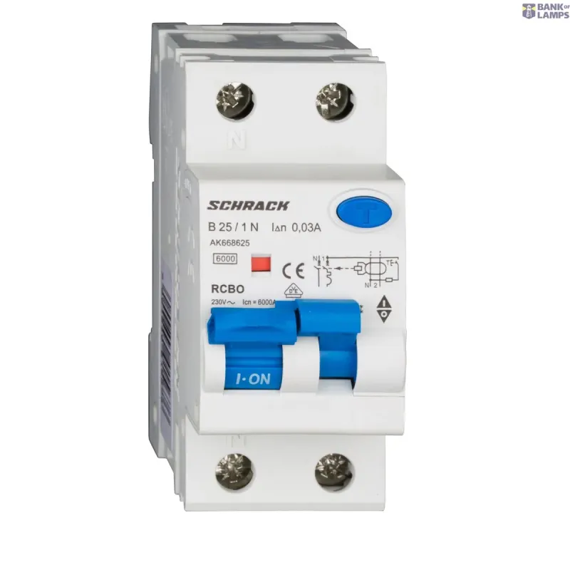 SCHRACK Residual Current Circuit Breaker with Overcurrent AK668625--