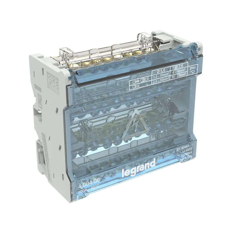 Legrand Distribution Block XL3 DISTRIBUTION SYSTEMS 100A, 4P, 6M, W 400406