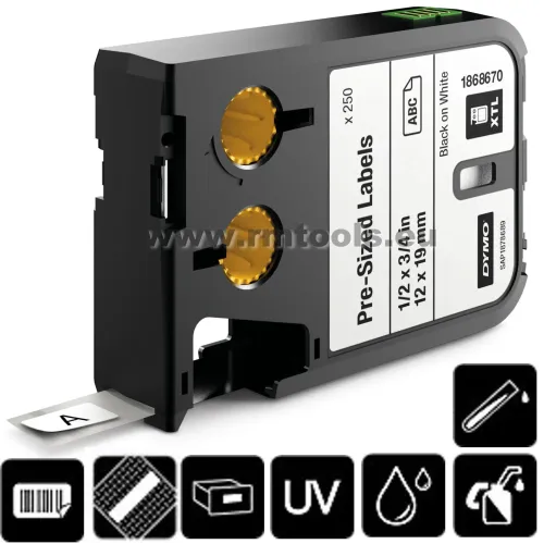 DYMO Lentīte sagriezta XTL 51x76mm Melna/balta(100) 31-8703