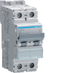 Hager NDN232 — автоматический выключатель 2P, 32 A D-Curve, 10 kA, 2M