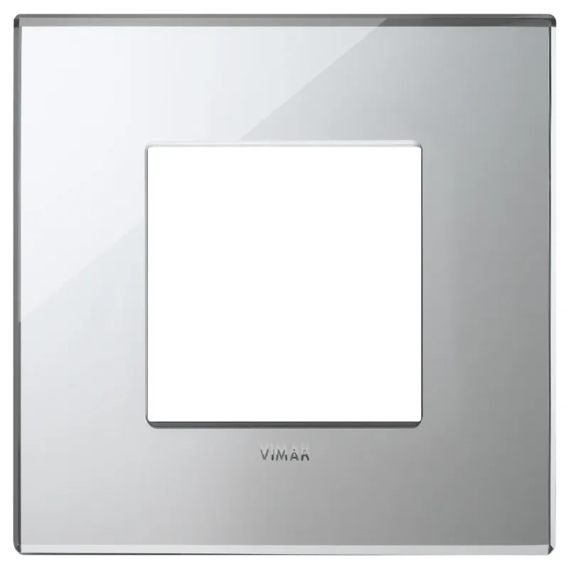 Vimar Plate 2M mirror glass ice silver 22642-75