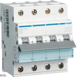 Hager MBN463 — автоматический выключатель 4P, 6 kA B-63 A, 4M