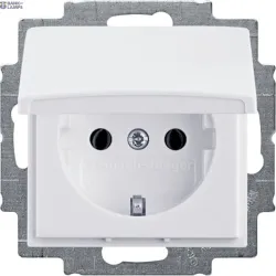 Busch-Jaeger 2CKA002018A0350 — 20 EUK-94-507 Cover Plates (partly incl. Insert) Protective Contact (SCHUKO) with Hinged Lid alpine white - Basic55 Busch-Jaeger 2CKA002018A0350 — 20 EUK-94-507 Cover Plates (partly incl. Insert) Protective Contact (SCHUKO) with Hinged Lid alpine white - Basic55
