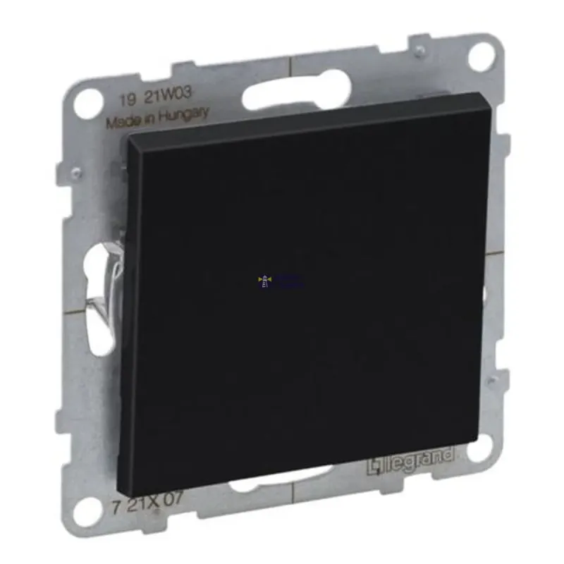 Legrand Intermediate Switch Suno Black, 10AX, IK04, Plastic, 27.3 mm 721407