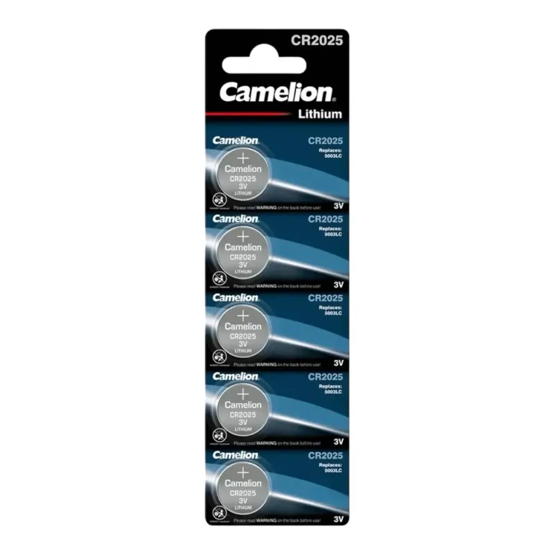 CAMELION Mikro litija baterija CR2025, 3V, CAMELION, 5 gab 44-3-CR20255