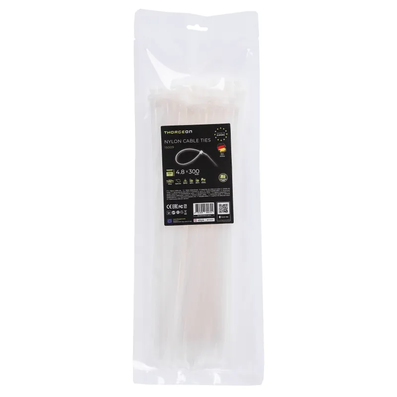 THORGEON Ties 4.6x300 White (100 pcs) 15009