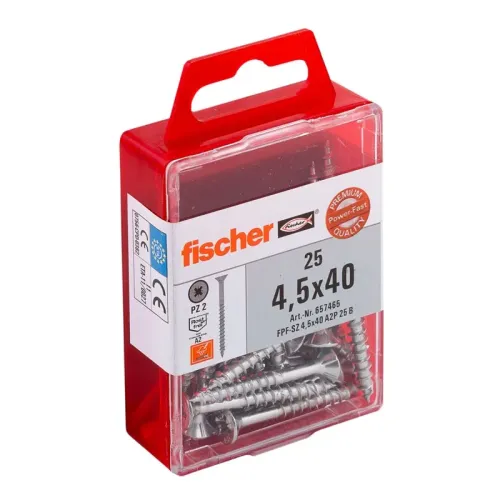 Fischer Koka skrūves FPF-SZ 4,5x45 A2 25 gab 61-657466