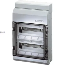 HENSEL 6100599 — Small Distribution Board KV 9224 Z 2x12 Modules, IP65, With Terminals