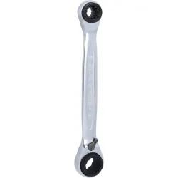 Трещоточный ключ 10x19mm - 13x17mm 4 в 1 GEARplus, KS Tools