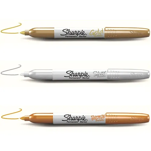 SHARPIE Spīdīgu marķieru kompl. zelta / sudraba / bronzas 09-1986006