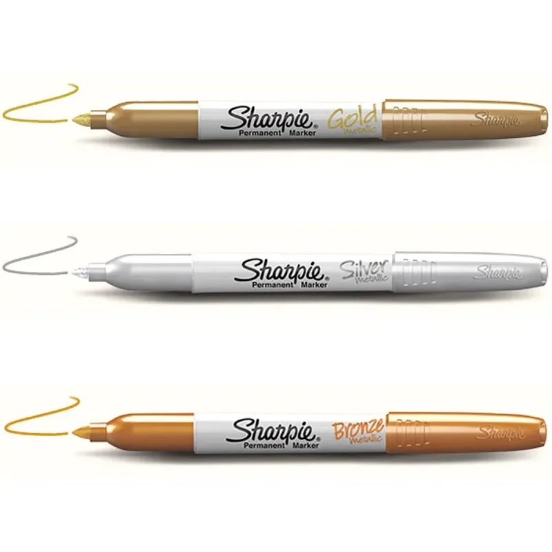 SHARPIE Spīdīgu marķieru kompl. zelta / sudraba / bronzas 09-1986006
