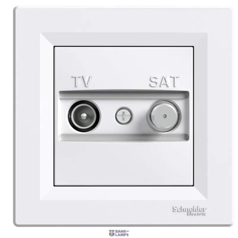 Schneider Electric Socket Asfora, White, 1dB, TV-SAT Ending EPH3400121