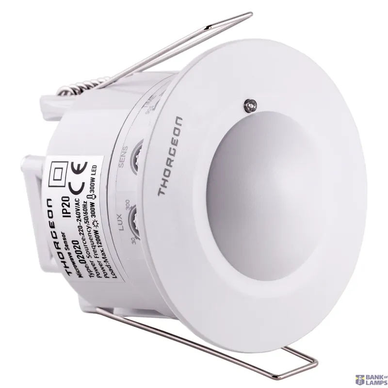 THORGEON Microwave Sensor Recessed 6m 300W IP20 02020
