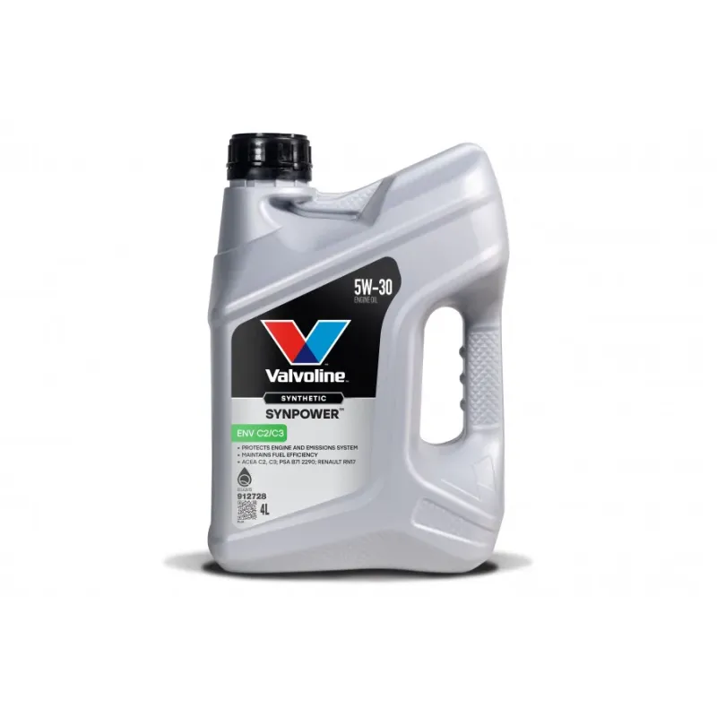 Valvoline Motoreļļa Synpower ENV C2/C3 5W30 4L, Valvoline 912728