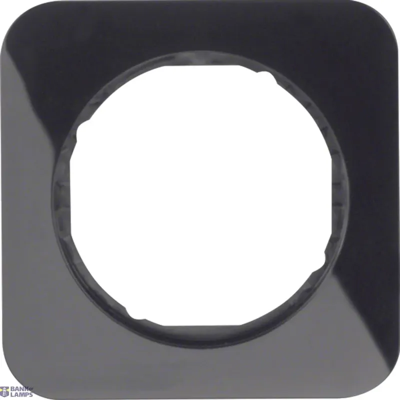 Berker Cover Frame Berker R.1 1 Gang Black Glossy 10112145 10112145