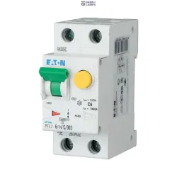 EATON 263515 — PFL7-6/1N/C/003-A RCD/MCB combination, 6 A, 30 mA, MCB trip characteristic: C, 1p+N, RCD trip characteristic: A